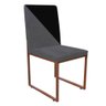 Kit 04 Cadeira Office Ferro Bronze Corino Cinza E Bronze - 2