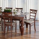 Ver mais imagens de Mesa de Jantar 240cm em Madeira Maciça Pés Torneados Flower Canela
