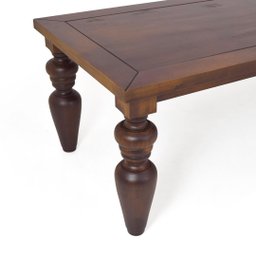 Mesa de Jantar 240cm em Madeira Maciça Pés Torneados Flower Canela - 5