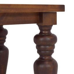 Mesa de Jantar 240cm em Madeira Maciça Pés Torneados Flower Canela - 6