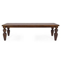 Mesa de Jantar 240cm em Madeira Maciça Pés Torneados Flower Canela - 3