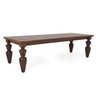 Mesa de Jantar 240cm em Madeira Maciça Pés Torneados Flower Canela - 1