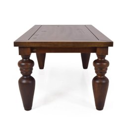 Mesa de Jantar 240cm em Madeira Maciça Pés Torneados Flower Canela - 4