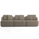 Ver imagem 3 de Sofá 4 Lugares para Sala de Estar Living 288cm Arlo F04 Veludo Marrom Claro - Lyam Decor