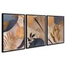 Quadro 90x180cm Decorativo Folhagem Lore Moldura Preta Sem Vidro - Oppen House - 1