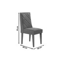 Ver imagem 3 de Conjunto: Mesa Sala Jantar Nevada C/ Tampo Madeirado Canto Curvo 90x90cm e 4 Cadeiras Pietá