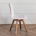 Ver imagem 5 de Cadeira Cloud Giratória, Pés Chocolate, Tecido Linho Cor Bege