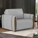 Ver imagem 2 de Kit 2 Poltronas Decorativas para Sala de Estar 98cm Amaranto M22 Veludo Cinza - Mpozenato