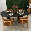 Ver imagem 4 de Mesa de Jantar Orgânica Cora 180x100cm Base Duplo Ébano Personal Art Design