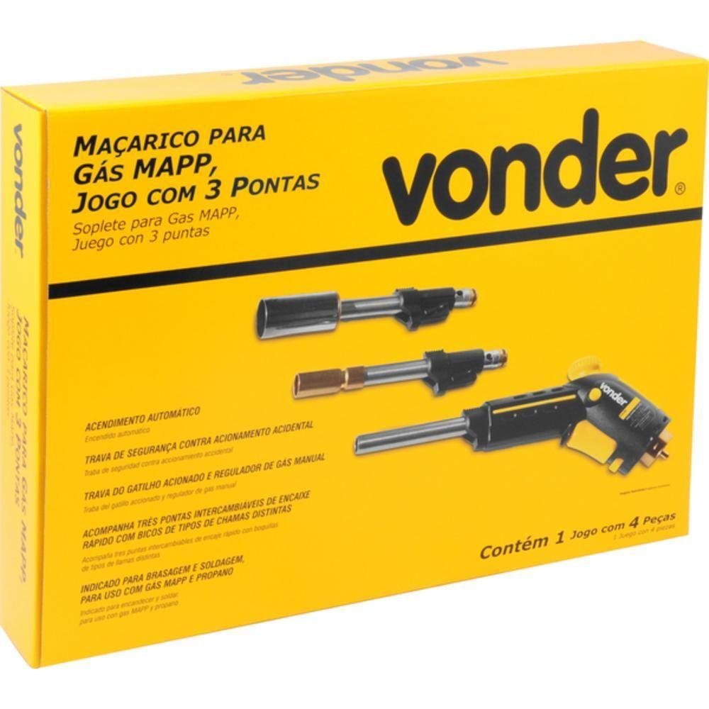 Maçarico Mapp Jogo com 3 Peças Vonder - 3