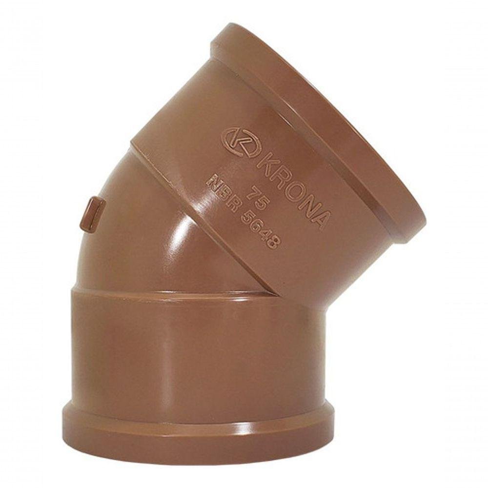 Joelho Cotovelo Soldável Krona 45° 75mm - 1