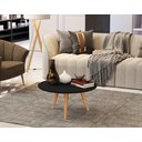 Ver imagem 3 de Mesinha Redonda De Centro Para Salas com 3 Pés Palito Dubai  Cor Preto