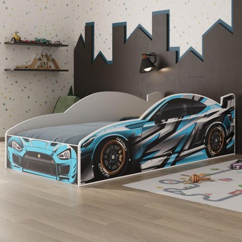 Cama Carro 100% MDF Infantil Montessoriana para Colchão 88x188cm Multimóveis MP4318 
