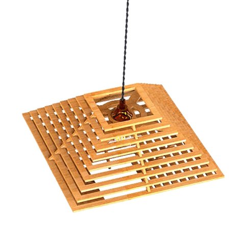 Luminária Teto Tipo Pendente em Mdf - Completa