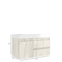 Ver imagem 2 de Gabinete para Banheiro 79cm x 50cm Califórnia 80 Bege/Carvalho