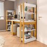 Conjunto com 2 Mesas Escrivaninhas com Estante e 4 Prateleiras Licce - 7