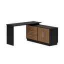 Ver imagem 2 de Penteadeira em L com 2 Portas e 3 Gavetas Flex Multimóveis Crrui-CMO001 Preto/Madeirado