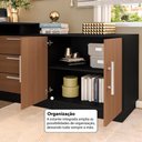 Ver imagem 6 de Penteadeira em L com 2 Portas e 3 Gavetas Flex Multimóveis Crrui-CMO001 Preto/Madeirado