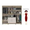 Guarda-Roupa Casal com Espelho 7 Portas 3 Gavetas Urban Carraro - 6