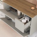 Ver imagem 5 de Conjunto para Banheiro Gabinete Suspenso 80cm com Espelheira Belarus Bege/Arenas