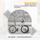 Ver imagem 3 de Suporte para 2 Bicicleta Bicicletario Bike Estacionamento Fixação para Condominio Casa Aro 24 Ao 29