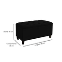 Ver imagem 3 de Recamier Baú Sara 90 com Pés em Madeira