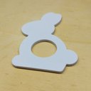 Ver imagem 3 de 12 Argolas Para Guardanapo Do Coelhinho / Páscoa -Toque 3D: Branco