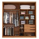 Ver imagem 3 de Quarto de Casal Guarda Roupa Belga Cômoda Atria Amêndola Grafito e Cabeceira Helena 160 Cm Cinza - D