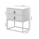 Ver imagem 4 de Kit 2 Mesa Lateral Cabeceira Criado Unic 45cm com Pés de Ferro Dourado Cor:preto