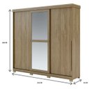 Ver imagem 5 de Guarda-Roupa Casal com Espelho 3 Portas 4 Gavetas Provence Carraro