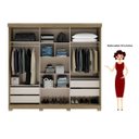 Ver imagem 6 de Guarda-Roupa Casal com Espelho 3 Portas 4 Gavetas Provence Carraro