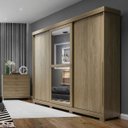 Ver imagem 1 de Guarda-Roupa Casal com Espelho 3 Portas 4 Gavetas Provence Carraro