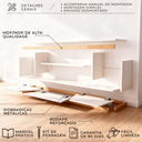 Ver imagem 3 de Rack para TV 180cm Angular com Rodapé e 3 Portas Byhouse