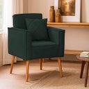 Ver imagem 1 de Poltrona Cadeira para Sala e Quarto Confortável e Reforçada Clínica e Recepção Suede