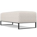 Ver imagem 7 de Puff Decorativo Sala de Estar Bali W01 Base Ferro 120x50 cm Bouclê Cru - Lyam Lyam Decor