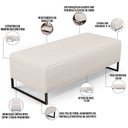 Ver imagem 4 de Puff Decorativo Sala de Estar Bali W01 Base Ferro 120x50 cm Bouclê Cru - Lyam Lyam Decor