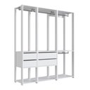 Ver imagem 2 de Guarda Roupa Closet 3 Peças com 3 Cabideiros 4 Gavetas e 2 Nichos Easy