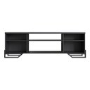Ver imagem 5 de Rack Sala Mesa P/ Tv Aparador Industrial Telado Metal Preto:preto