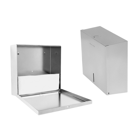 Dispenser de Papel Toalha Calha Úmida Pro em Aço Inox Escovado