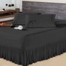 Capa Impermeável de Colchão Matelada Casal Padrão Preto + Saia box - 1