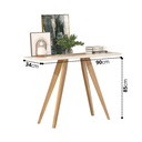 Ver imagem 3 de Aparador Hall de Entrada Monaco Pés em Madeira Maciça - Offwhite