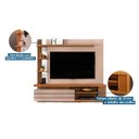 Ver imagem 3 de Rack Bancada C/ Painel P/ Tv até 55 Pol Marin 1 Porta e Torre Ripada 160x153cm Off White/freijó -