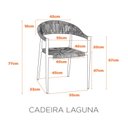 Ver imagem 2 de Kit com 2 Cadeiras em Aluminio e Corda Náutica Laguna Preto