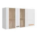 Ver imagem 1 de Armario de Cozinha Aéreo Intenza 120cm 3 Portas Branco/branco Uv - Nicioli