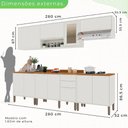Ver imagem 3 de Cozinha Compacta para Cooktop 6 Peças 12 Portas 2 Gavetas Paris Sallêto Móveis