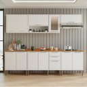Ver imagem 2 de Cozinha Compacta para Cooktop 6 Peças 12 Portas 2 Gavetas Paris Sallêto Móveis