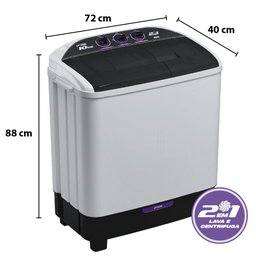 Lavadora 2 em 1 - 10 Kg - Lava 6 Kg e Centrifuga 4 Kg - Praxis Eletrodomésticos 2 em 1 - 10kg - 2