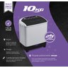 Lavadora 2 em 1 - 10 Kg - Lava 6 Kg e Centrifuga 4 Kg - Praxis Eletrodomésticos 2 em 1 - 10kg - 3