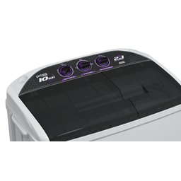 Lavadora 2 em 1 - 10 Kg - Lava 6 Kg e Centrifuga 4 Kg - Praxis Eletrodomésticos 2 em 1 - 10kg - 6