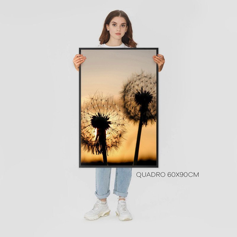 Quadro Grande Decorativo Dente de Leão Planta Sala Moldura - 4